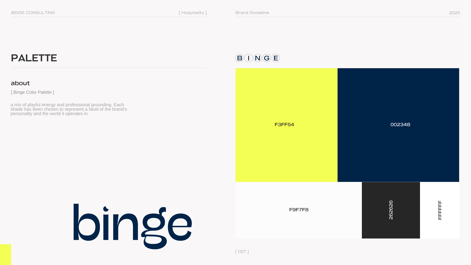 Binge — rebrand system 7